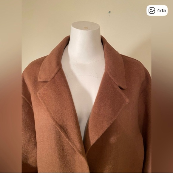 Lamarque Wool Long Button Coat - Picture 4 of 10